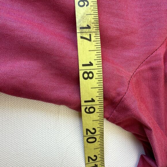 Ann Taylor Blouse Long Sleeve Tunic Top Button Up Pink Women's Size Medium READ - Picture 7 of 12